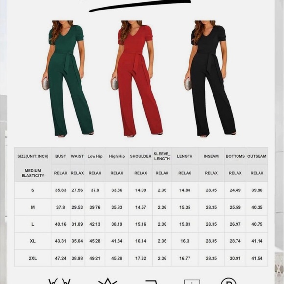 BLENCOT Jumpsuit Short Sleeve Casual v Neck Belted SZ Large NWOT - Picture 5 of 10